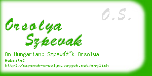 orsolya szpevak business card